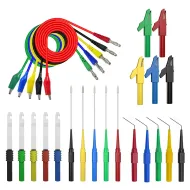 PINCHACABLE PUNTAS 25 PIEZAS 10 PUNTAS 5 CABLES 5 CAIMANES