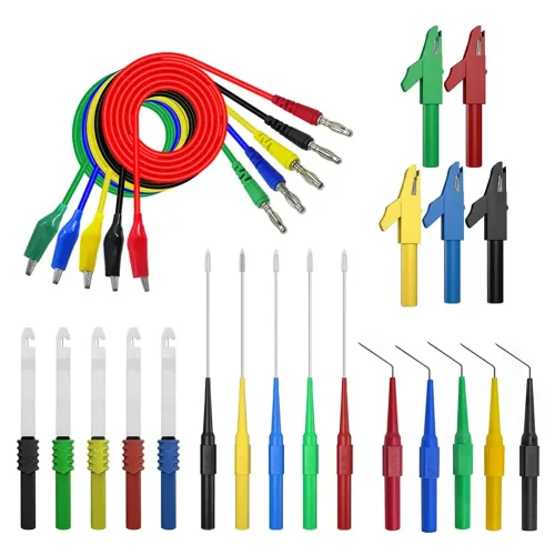 PINCHACABLE PUNTAS 25 PIEZAS 10 PUNTAS 5 CABLES 5 CAIMANES