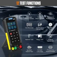 AUTOOL MULTÍMETRO DIGITAL DM303, OSCILOSCOPIO DE RANGO AUTOMÁTICO TRMS, VOLTAJE Y CORRIENTE, RESISTENCIA, FRECUENCIA, CONTINUIDAD, DETECCIÓN DE ECU DEL COCHE, LÍNEA K Y SEÑAL DE BUS CAN, PRUEBA DEL INYECTOR, SEÑAL DEL SENSOR